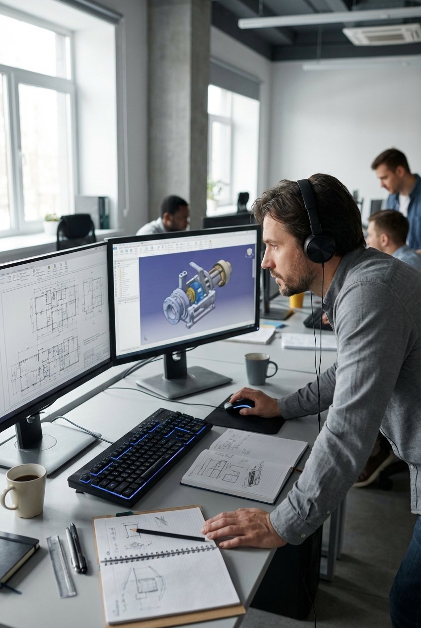 Ingénieur sur Blender en bureau d'études