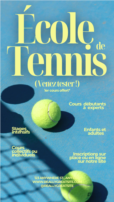 Template École de Tennis