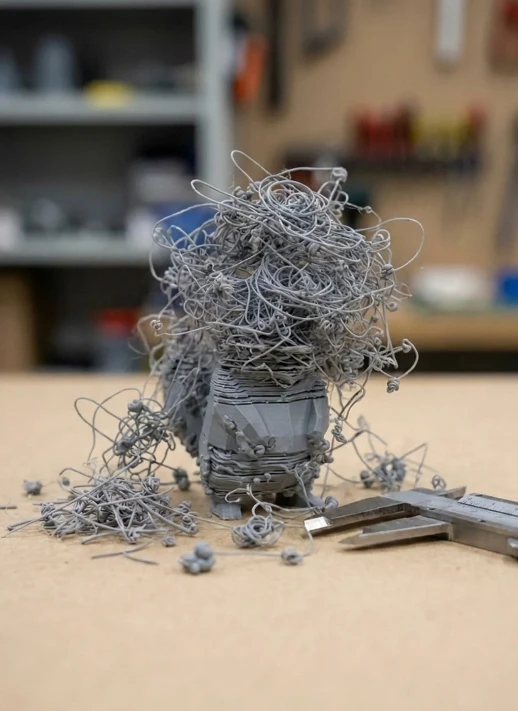 Impression 3D ratée, filaments gaspillés
